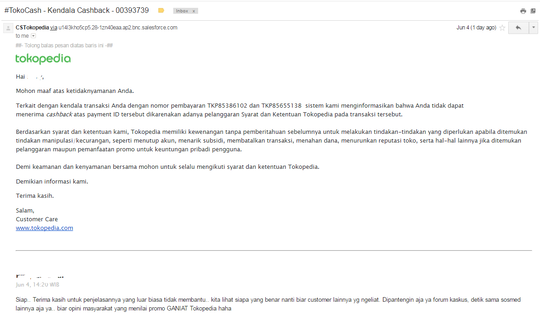 Hati-hati Tipuan Promo TOKOCASH TOKOPEDIA + CS yang KETERLALUAN!
