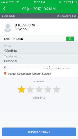 Pelayanan buruk GRAB.
