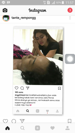 julia perez meningal dunia