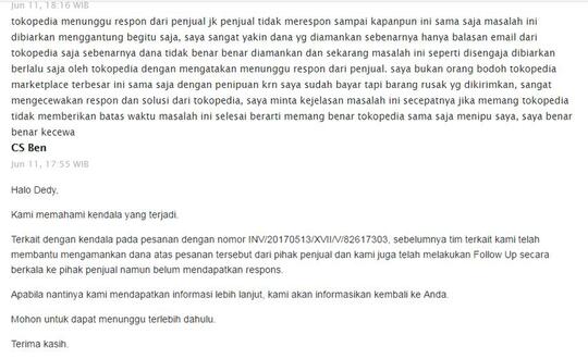 Jangan Belanja di Tokopedia !!! 100 % tidak Aman !!!!