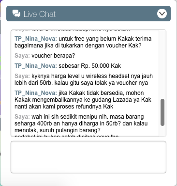 Hati2 belanja di laz**a, hadiah promo diganti voucher 50rb