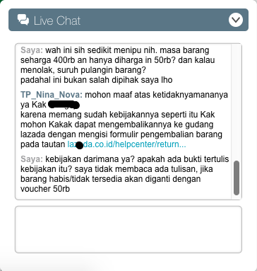 Hati2 belanja di laz**a, hadiah promo diganti voucher 50rb