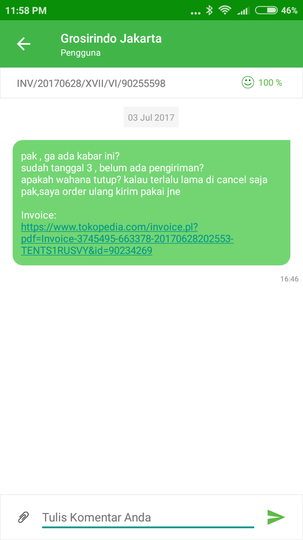 Surat Terbuka untuk Seller 'Grosirindo Jakarta' Tok*ped**