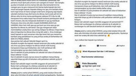Tanya Rincian Biaya Sekolah, Anak Ini Malah Dikeluarkan
