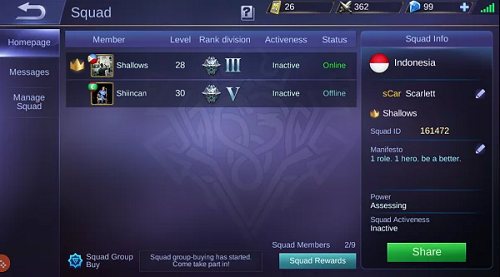 Mobile Legends Recruitment Squad / Team (Post Here)