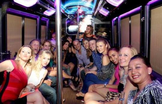 Interior Bus Party Royale VIP yang Disita Kemenhub