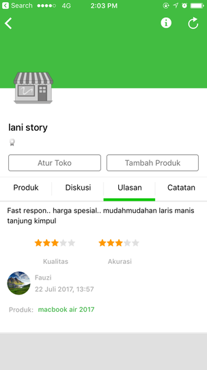 keluhan tokopedia
