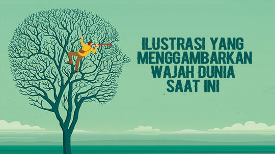 Ilustrasi yang menggambarkan keadaan dunia saat ini