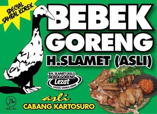 Bebek Slamet, Tempat Makan Menu Olahan Bebek Paling Istimewa