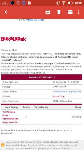 Sistem BUKALAPAK Salah, Seller KENA 3 NEGATIF FEEDBACK MOHON BILLY BENERIN DONK 