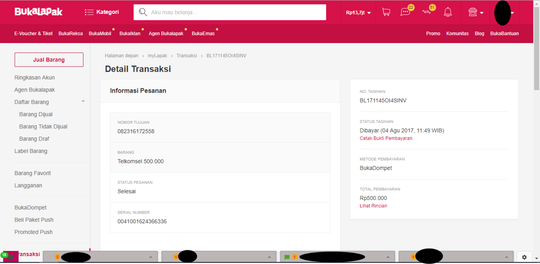 AKUN BUKALAPAK DI HACK, DUIT RAIB, BUKALAPAK TAK BERKOMENTAR