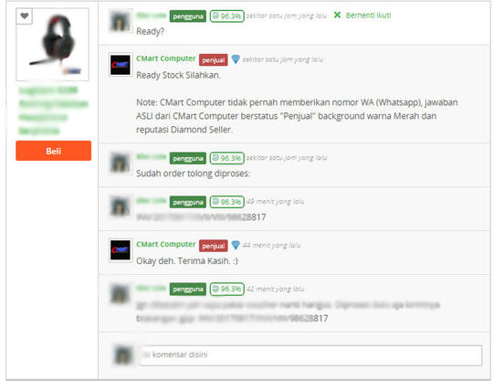 Apakah Penjual Diamond Tokopedia dapat dipercaya?