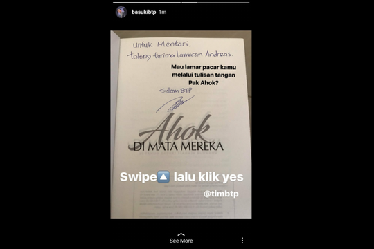 Ahok Bantu Pria Lamar Kekasih dari Balik Penjara, Caranya di Luar Dugaan