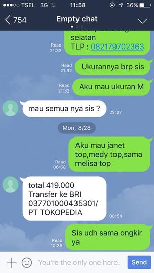 PENIPUAN YANG MENGATASNAMAKAN REKENIN PT.TOKOPED***.COM