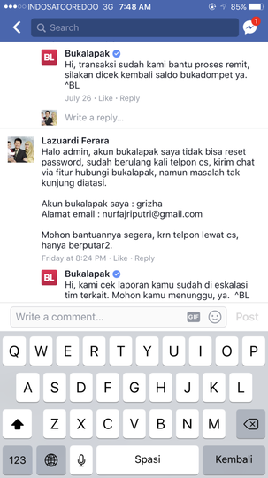 BUKALAPAK TIDAK KUNJUNG MENAGAKTIFKAN BUKADOMPET SAYA