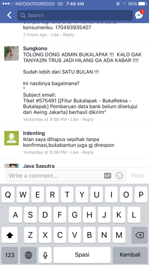 BUKALAPAK TIDAK KUNJUNG MENAGAKTIFKAN BUKADOMPET SAYA