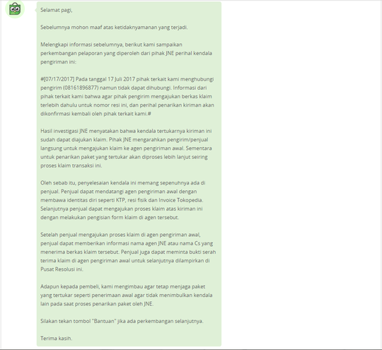 JNE dan Admin Tokopedia yang TIDAK BECUS mengurus barang tertukar