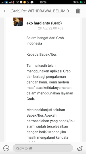 Himbauan Terhadap Mitra Driver Grab Car (Grabcar) Dan kepada Calon Mitra Grab Car