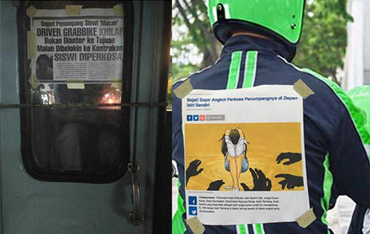 Angkot Nyinyirin Grab Pake Berita Yang Ditempel Dipintu, Langsung Dibales Kontan!