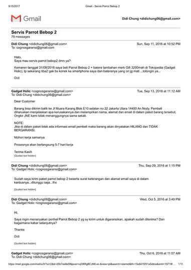SURAT TERBUKA PENIPUAN oleh Gadget Holic (Nody Tjong) http://gadget-holic.co.id/