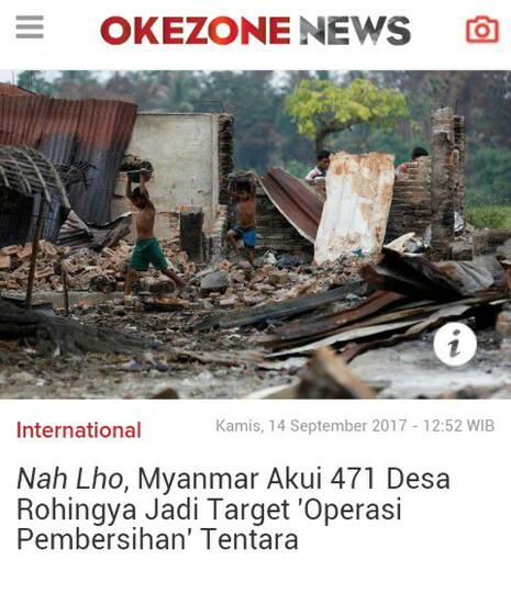Pemantau Ham Internasional Tentara Myanmar Bakar 62 Desa Rohingya Kaskus