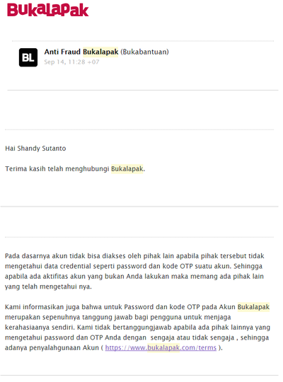 Bertransaksi pertama kali di BukaLapak, Rp 3.464.000 langsung hilang? @bukalapak