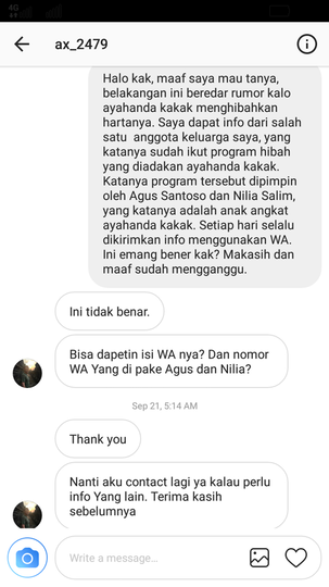 Waspadai program hibah yang mengatas namakan ANTHONY SALIM (SALIM GROUP)