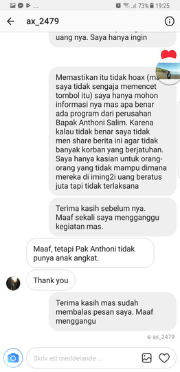 Waspadai program hibah yang mengatas namakan ANTHONY SALIM (SALIM GROUP)