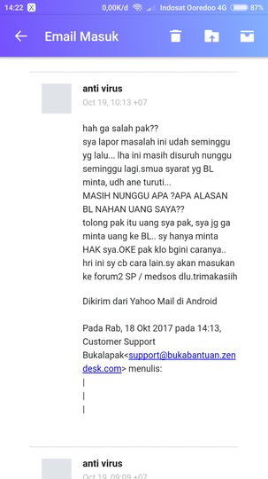 SALDO BUKADOMPET bukalapak dibekukan tanpa sebab