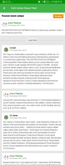 BURUK NYA PELAYANAN TOKOPEDIA & GRAB EXPRESS