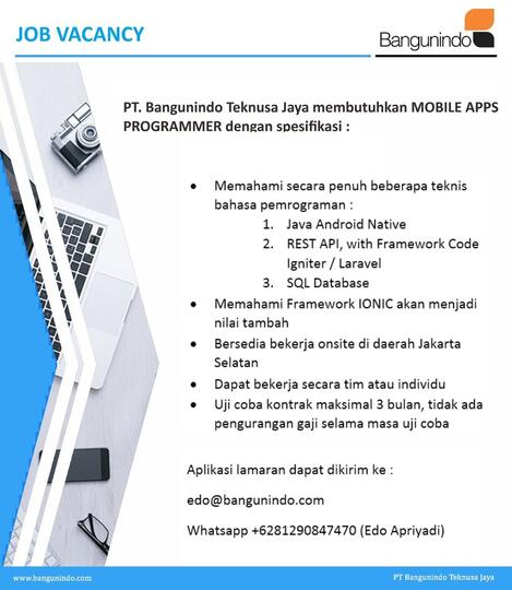 Balasan Dari Job Vacancy Android Native Programmer Kaskus