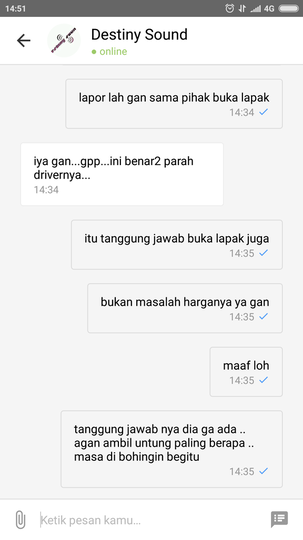 Gosend barang ga dikirim .. di cancel pakcing di rusak isi diambil
