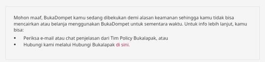 Ketidaksesuaian Informasi CS Bukalapak