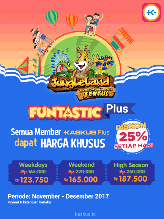 Asik! Diskon JungleLand Bagi Semua KASKUS Plus
