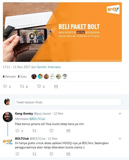 PENIPUAN PROMO BOLT BISA NONTON DI HOOQ SEPUASNYA