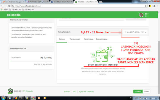 PENIPUAN TOKOPEDIA PROMO CASHBACK! HAK PELANGGAN DIRENGGUT!!!
