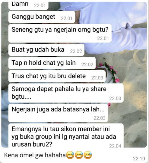 Ati-ati jebakan betmen ini merajalela di grup2 chat messenger Agan