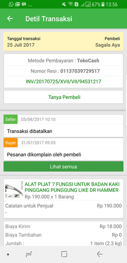 TOKO ANITA YUNITA 083821303820 TIDAK MAU BAYAR BARANG DI GROSIRTV TOKOPEDIA