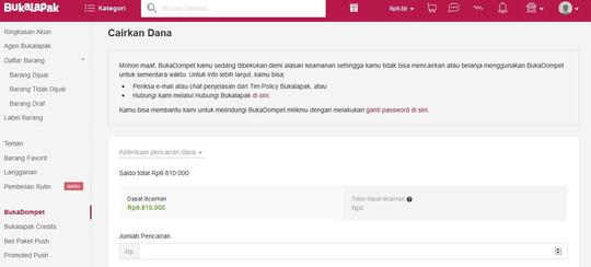 BukaDompet dibekukan, tidak ada respon dari Bukalapak