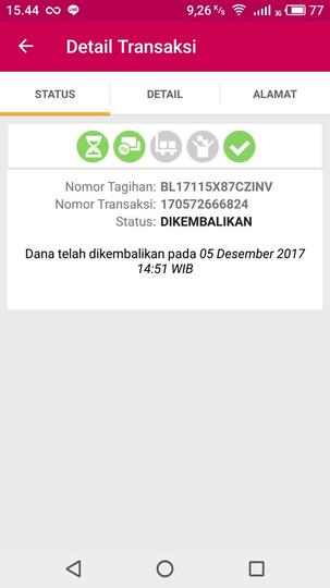 PEMBEKUAN SALDO BUKADOMPET BUKALAPAK SETELAH REFUND PEMBATALAN TRANSAKSI SEBESAR 10JT