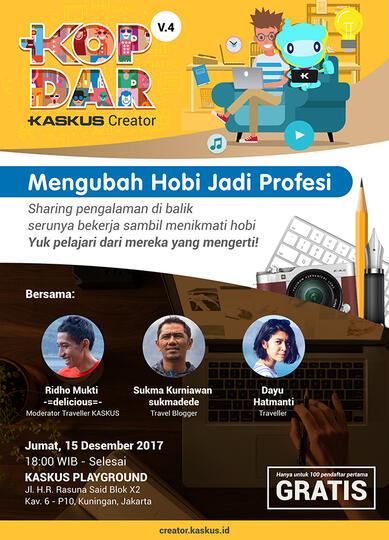 KOPDAR Creator Kupas Tuntas Kiat Hobi Jadi Profesi