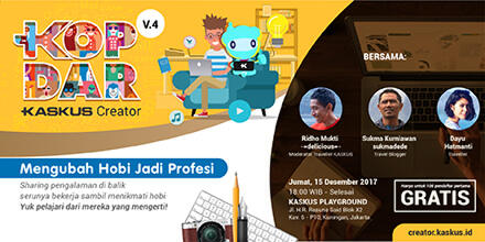 KOPDAR Creator Kupas Tuntas Kiat Hobi Jadi Profesi