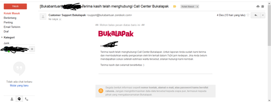 Kecewa Dengan Pelayanan Akun BukaDompet Oleh BukaLapak