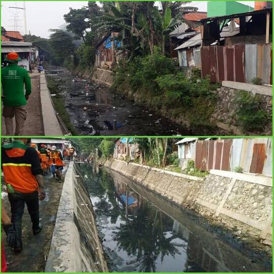 Anies Pamerkan Bersihnya Kali Tegal Amba Duren usai Gerebek Sampah