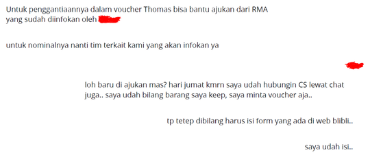 BLIBLI customer service yang jelek, dan masalah yang ga ada solusi nya