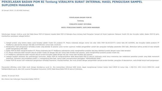Viostin DS dan Enzyplex Tablet Mengandung DNA Babi