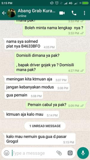 KELAKUAN MESUM DRIVER GOJEK. BANTU ANE GAN AGAR ORANG INI DIBERIKAN SANKSI