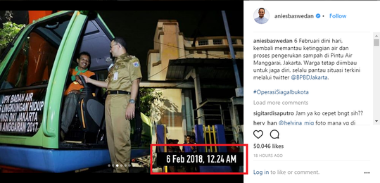 Viral! Foto Anies Baswedan Sidak Banjir Penuh Kejanggalan
