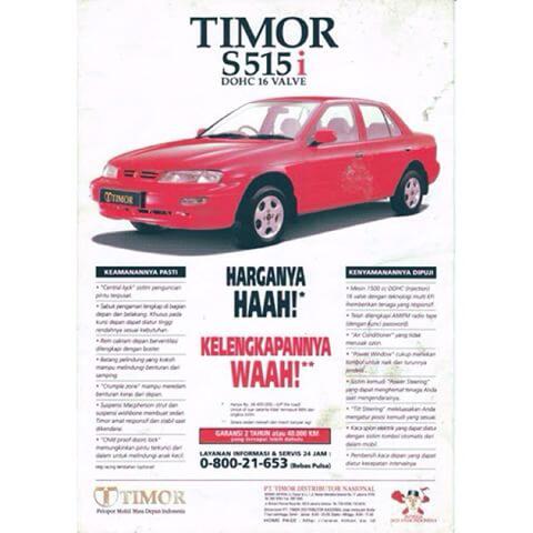 Timor, Proyek ambisius mobil nasional