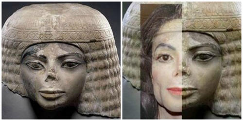 Hiiii...Inilah "WUJUD" Patung Mesir Berusia 3000 tahun yang mirip MICHAEL JACKSON